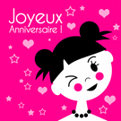 Joyeux anniversaire p&eacute;tillant pour une petite fille